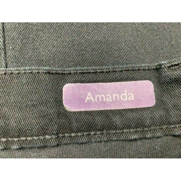 Gloria Vanderbilt Womens Jeans Amanda 8P Stretch Black High Rise Straight Leg - Picture 5 of 6